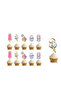 Macaron Ice Cream Summer Themed Toothpicks (Pack of 10)