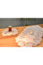Kelebek 5 Piece Luxury Runner Living Room Coffee Table Table Cover Set French Laced Dowry Set
