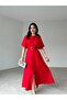 Belted Midi Dress with Slip Sleeves