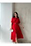 Belted Midi Dress with Slip Sleeves - 4