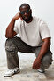 Ecru Large Size Oversize Cotton T-Shirt - Tmnss24Bf00036 - 4
