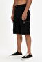 حبل Sweatshorts السراويل السوداء للرجال - 4