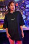 Black Oversize Casual T-Shirt - Dimension Printed, Crew Neck - 3