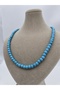 Turquoise / Turquoise Natural Stone Necklace 6 mm - 2