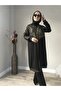 Black Tracksuit Set with Gold Detail and Zipper - 3
