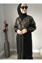 Black Tracksuit Set with Gold Detail and Zipper - 6
