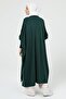 Women's Buttoned Long Loose Winter Knitwear Poncho 4253 - 6