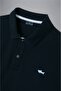 Men's Cotton Polo Collar Button Closure Short Sleeve Navy Blue Polo Collar T-shirt24411271-013 - 5
