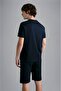 Men's Brand Logo Cotton Regular Fit Casual Navy Blue T-Shirt24411064-013 - 2