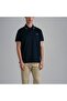 Men's Cotton Polo Collar Button Closure Short Sleeve Navy Blue Polo Collar T-Shirt24411327-013