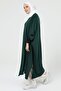 Women's Buttoned Long Loose Winter Knitwear Poncho 4253 - 2