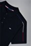 Men's Polo Collar Button Closure Short Sleeve Navy Blue Polo Collar T-Shirt24411313-013 - 6