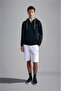 Men's Long Sleeve Zippered Navy Blue Sweatshirt with Brand Logo24411878-013 - 6