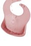 Pink Set of 5 Silicone Bib and Tower Activity Toy - Cup, Vacuum Plate, Spoon - 5