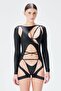 Infinity Bodysuit - Mat Siyah