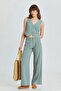V-Neck Sleeveless Classic Cut Bohemian Vest Çağla - 2