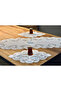Kelebek 5 Piece Luxury Runner Living Room Coffee Table Table Cover Set French Laced Dowry Set - 2