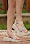 Divamod Cream Sandals - Stone Detailed - 2
