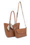 Women's Vegan Tan Handbag - 5