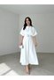 Belted Midi Dress with Slip Sleeves - 3
