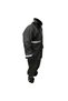 Motorcycle Raincoat PVC Seamless Top and Bottom Set Black-fluo - 4