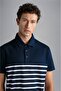 Men's Polo Collar Button Closure Short Sleeve Navy Blue Polo Collar T-Shirt24411251-138 - 3