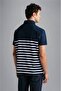 Men's Polo Collar Button Closure Short Sleeve Navy Blue Polo Collar T-Shirt24411251-138 - 2
