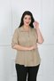 Women's Mink Jewelled Soft Linen Large Size Shirt - 5