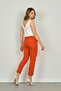 Women's Ankle Length Double Pocket Slim Fit Trousers 7001 Orange - 4