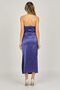 Women's Medium Length Satin Evening Dress 5924061 Midnight Blue - 5
