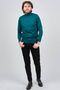 Men's Light Petrol Half Turtleneck Wool Sweater - 2