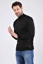 Men's Crew Neck Cotton Knitwear Sweater 4454b Black - 3