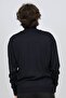 سترة صوفية منقوشة بياقة مدورة للرجال 6091598 أزرق داكن - 5