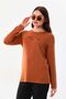 Women's Stone Decoration Detailed Long Sleeve Blouse 23567 Camel