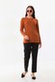 Women's Stone Decoration Detailed Long Sleeve Blouse 23567 Camel - 2
