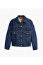 Men's Plain Blue Collared Denim Jacket - 2