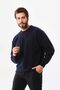 Sanfa Men's Crew Neck Pure Wool Sweater 4114 Navy Blue