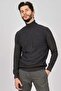 Men's Patterned Full Fisherman Sweater 650189232 Anthracite