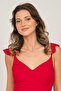Women's Chiffon Short Evening Dress 5922025 Red - 3