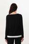 Women's Cufflink Detailed Long Sleeve Blouse 23542 Black - 4
