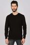 Men's Patterned Crew Neck Sweater 650189407 Black - 2