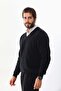 Sanfa Men's V-Neck Pure Wool Sweater 4103 Black - 2