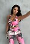 Woman's Sports Bra V-neck Crosspink