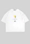 Champagne Baby Printed White Oversize Unisex Tshirt
