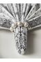 6 Pieces of Jute Stringed Cream Pearl Napkin Rings - Napkin Ring - 2