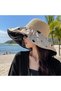 Women's Wide Brim Uv Protected Polka Dot Visor Hat Vacation Pool Sea Travel Beach Hat - 8