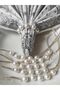 6 Pieces of Jute Stringed Cream Pearl Napkin Rings - Napkin Ring