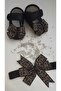 BilgeTrend Lace-Up Baby Booties and Bandana Set, Eyelet Embroidery Patterned Shoe and Bandana Set B888 - 2