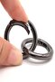 Anthracite Color Bag Chain Set with Spring Ring - Length 110 cm Ring 2.5 cm (Set of 2) - 3