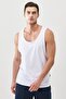 Men's White Slim Fit Narrow Cut Crew Neck Sports Athlete T-Shirt